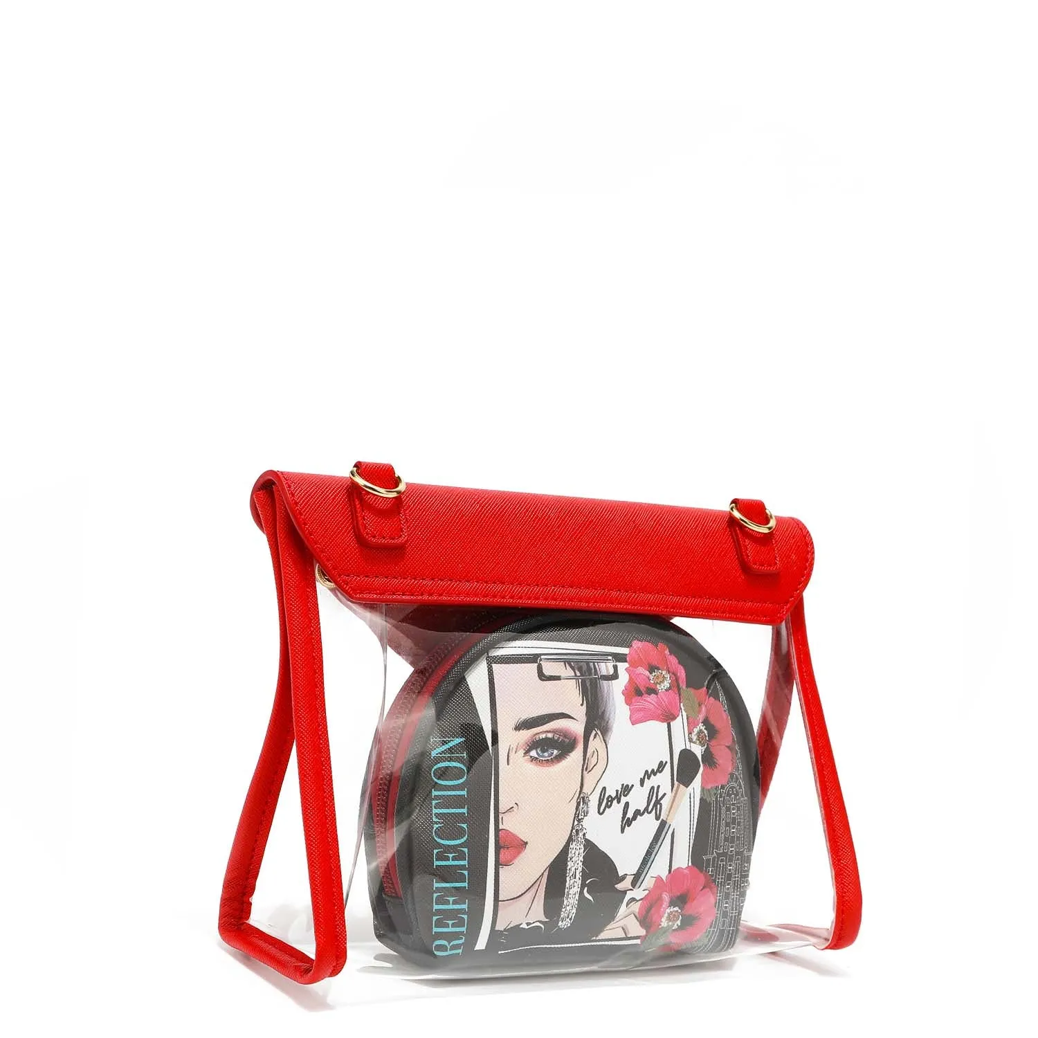 2 PIECE COSMETIC POUCH CROSSBODY