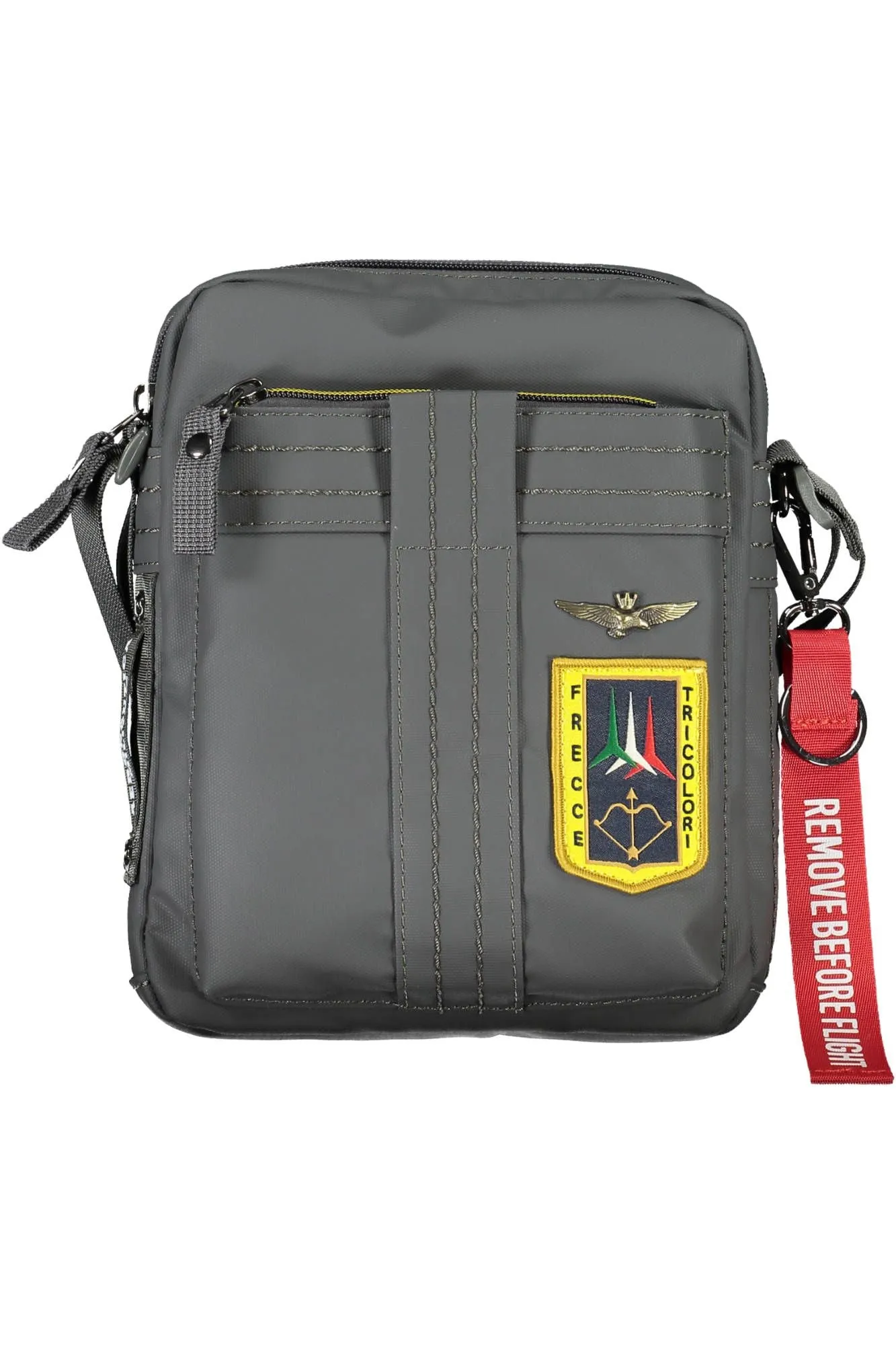 Aeronautica Militare Gray Nylon Men Shoulder Bag