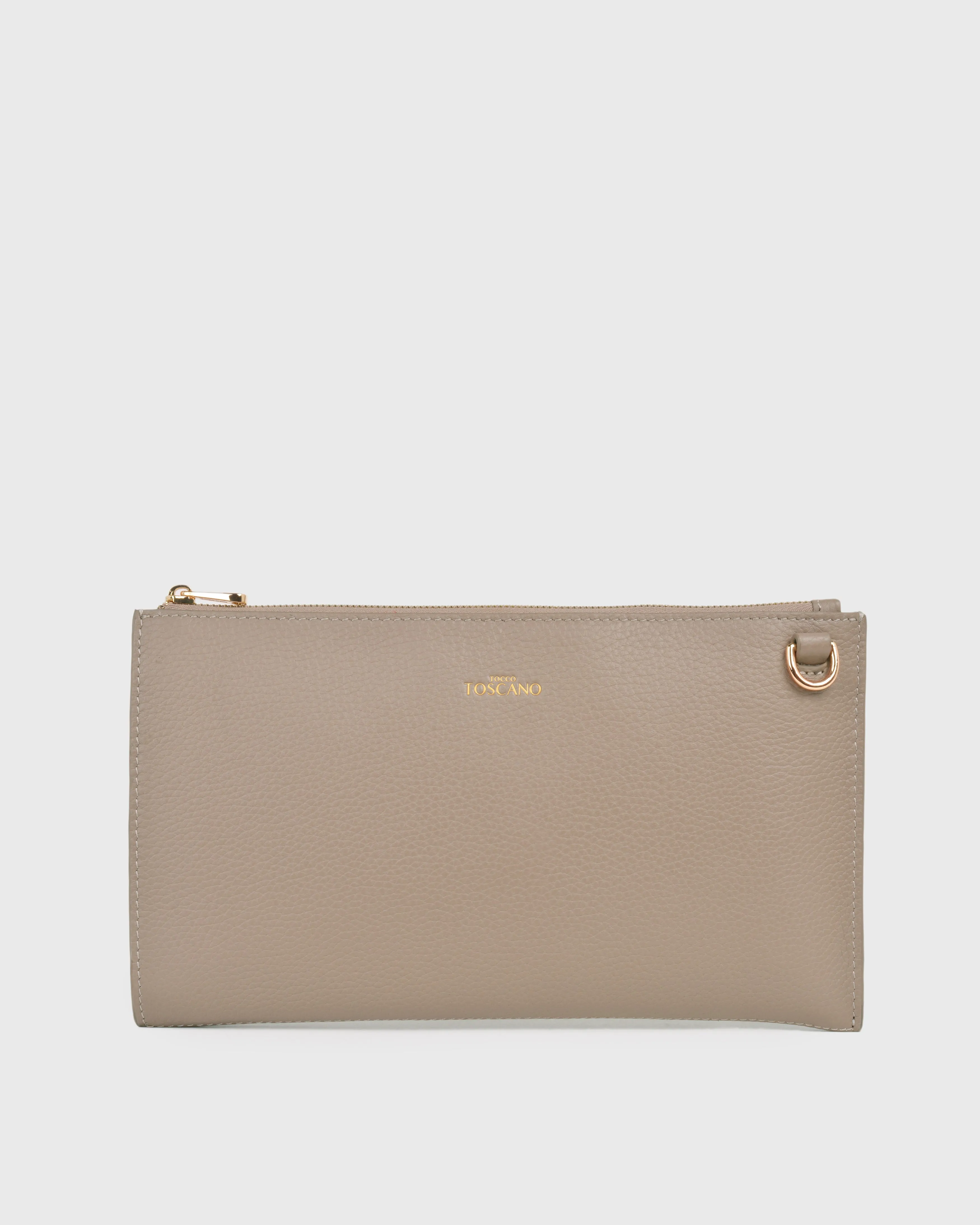 Aimee Wristlet Clutch (Taupe)