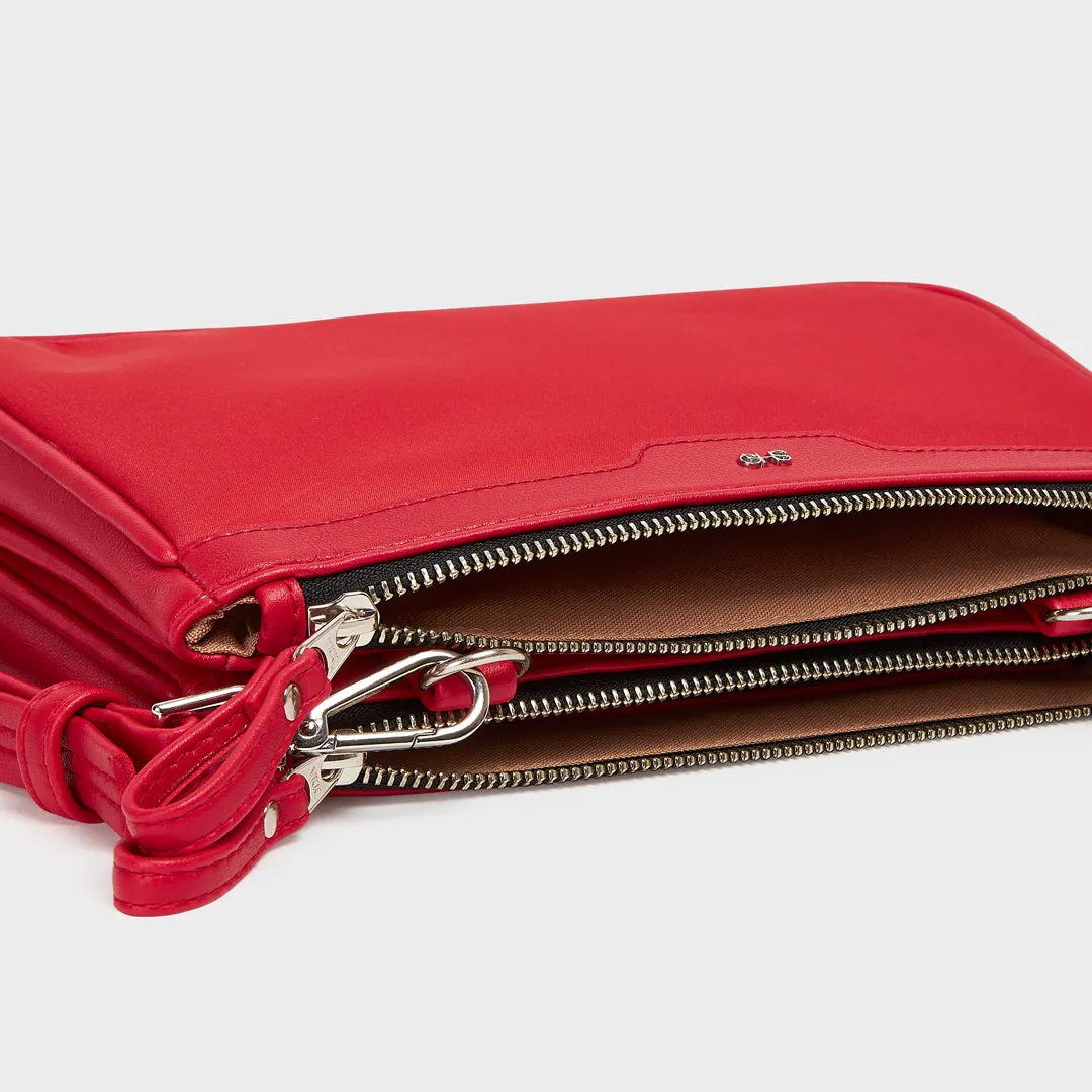 AMSTERDAM NYLON SLING BAG RED