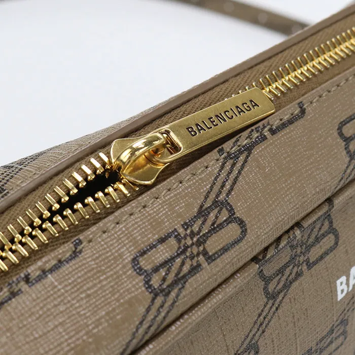 BALENCIAGA 702723 Shoulder Bag BB Monogram Signature Medium Camera Bag Coated canvas Brown unisex