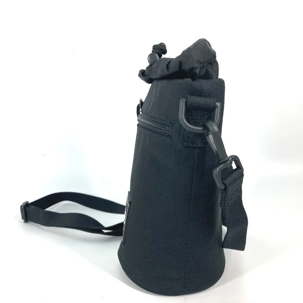 BALENCIAGA Shoulder Bag 618193 Nylon / leather black Bottle Holder Drawstring Bag logo Women Used