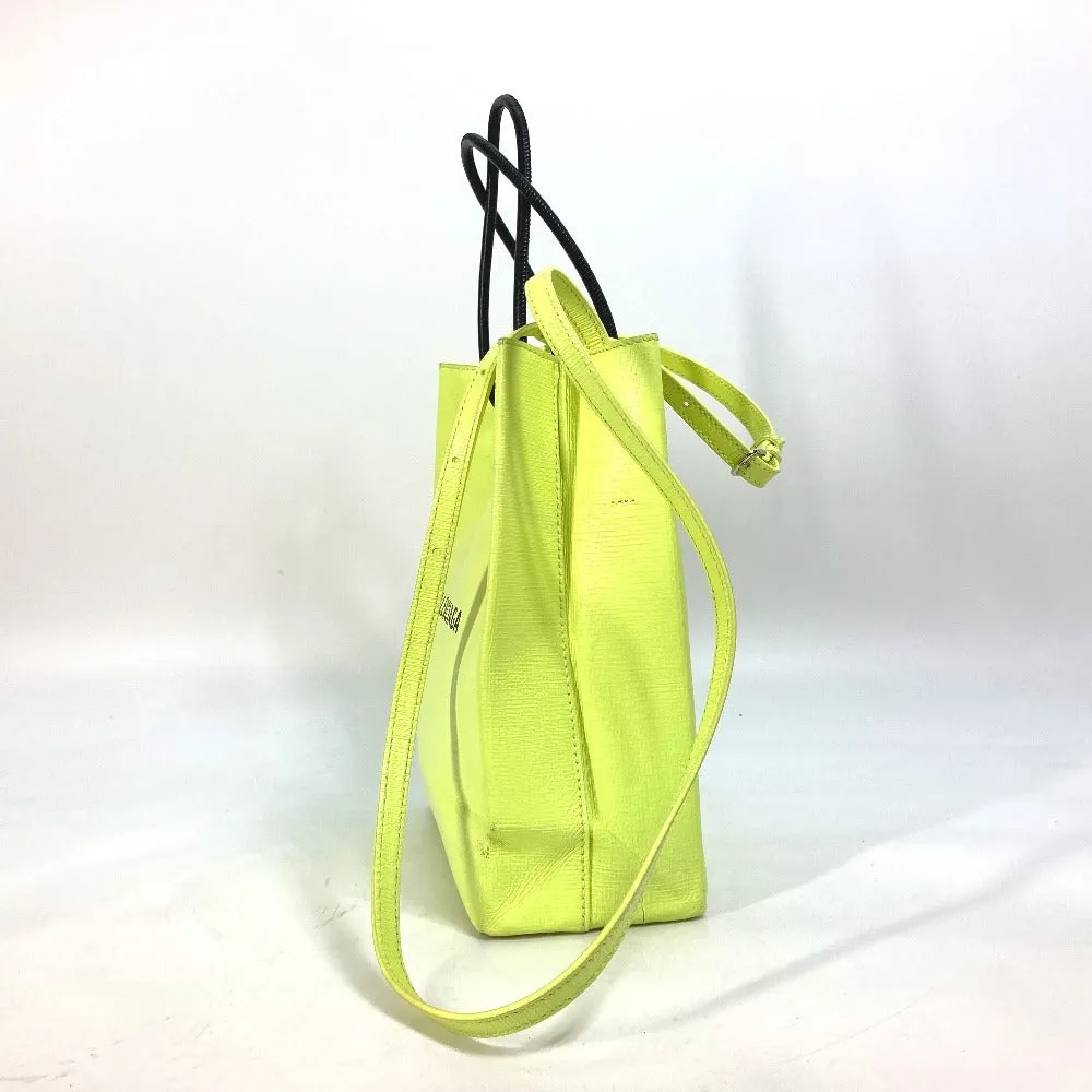 BALENCIAGA Tote Bag 568817 leather yellow Shoulder Bag Crossbody Shopping tote XS Women