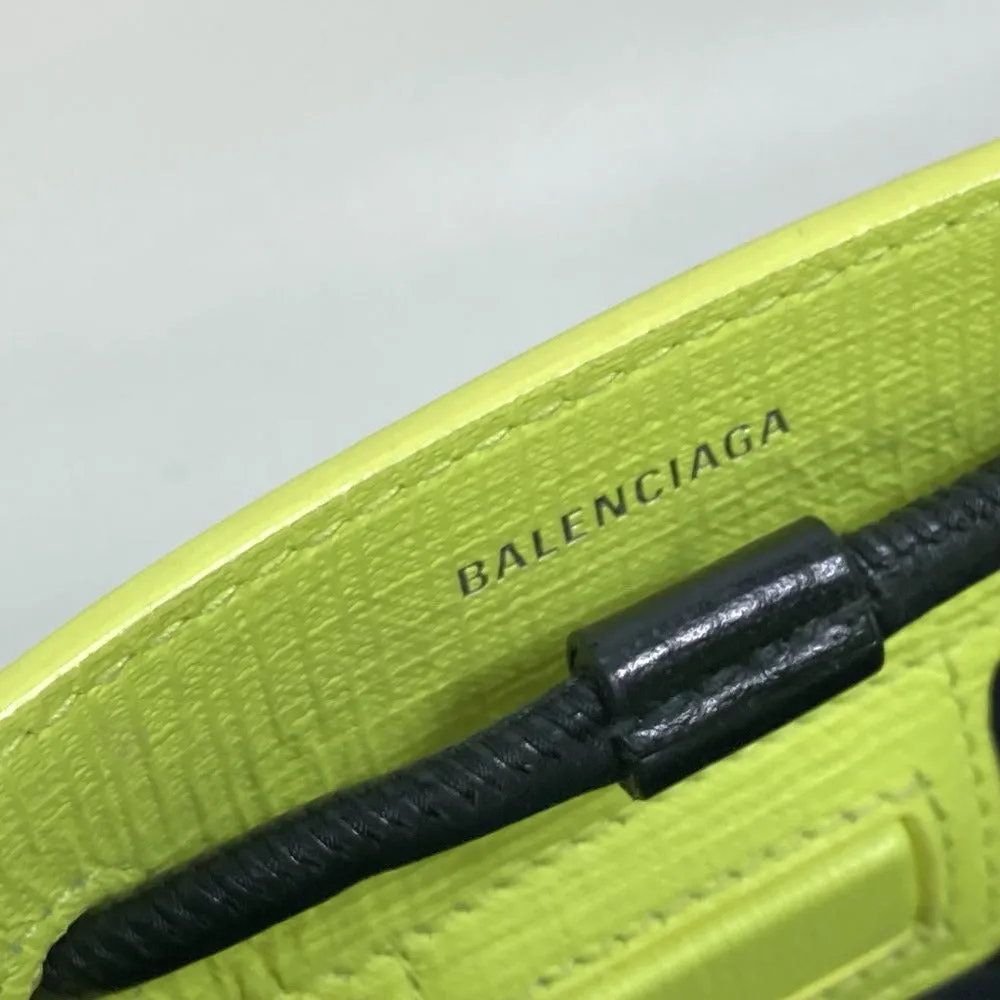BALENCIAGA Tote Bag 568817 leather yellow Shoulder Bag Crossbody Shopping tote XS Women