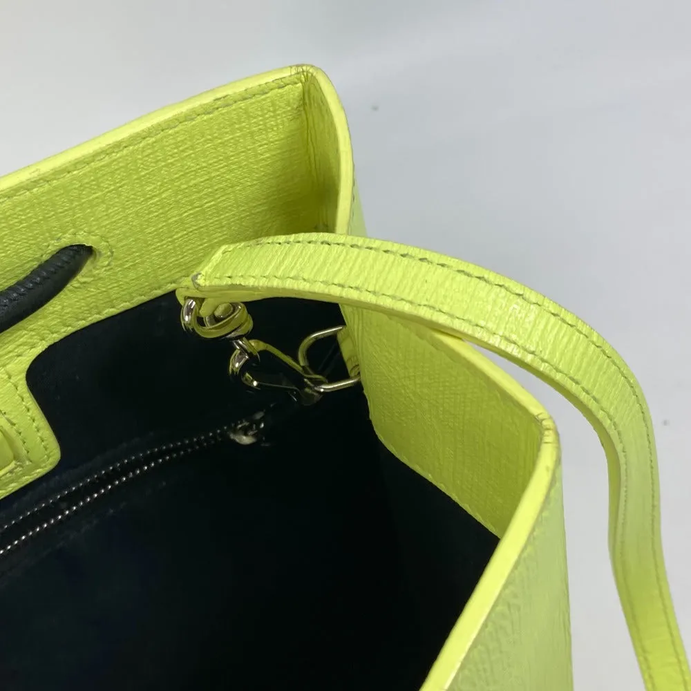 BALENCIAGA Tote Bag 568817 leather yellow Shoulder Bag Crossbody Shopping tote XS Women