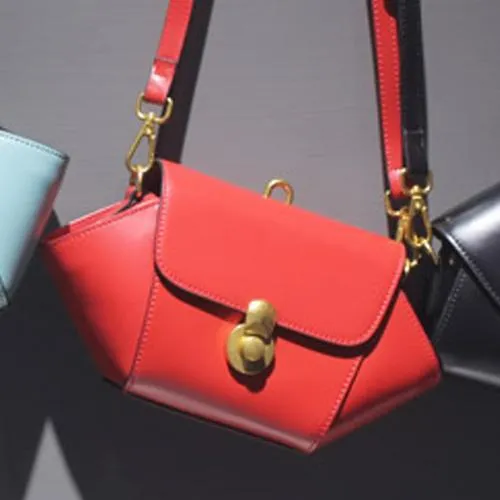 Blue Fashion Flap Over Shoulder Bag Women's Small Leather Crossbody Bag Blue Wristlet Bag Purse