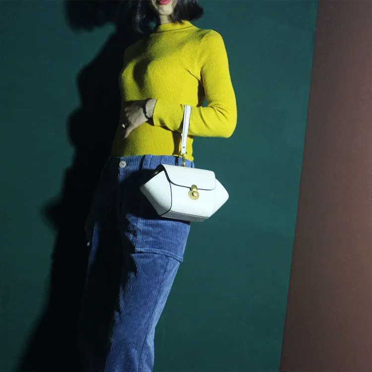 Blue Fashion Flap Over Shoulder Bag Women's Small Leather Crossbody Bag Blue Wristlet Bag Purse