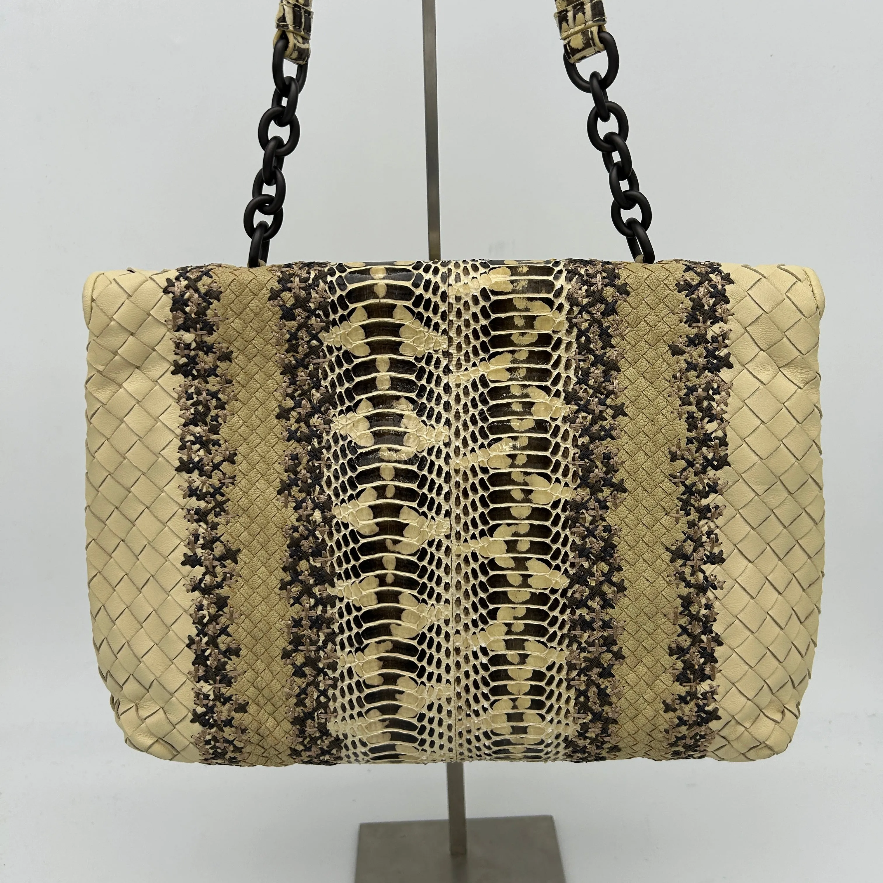 Bottega Veneta Beige PVC Shoulder Bag