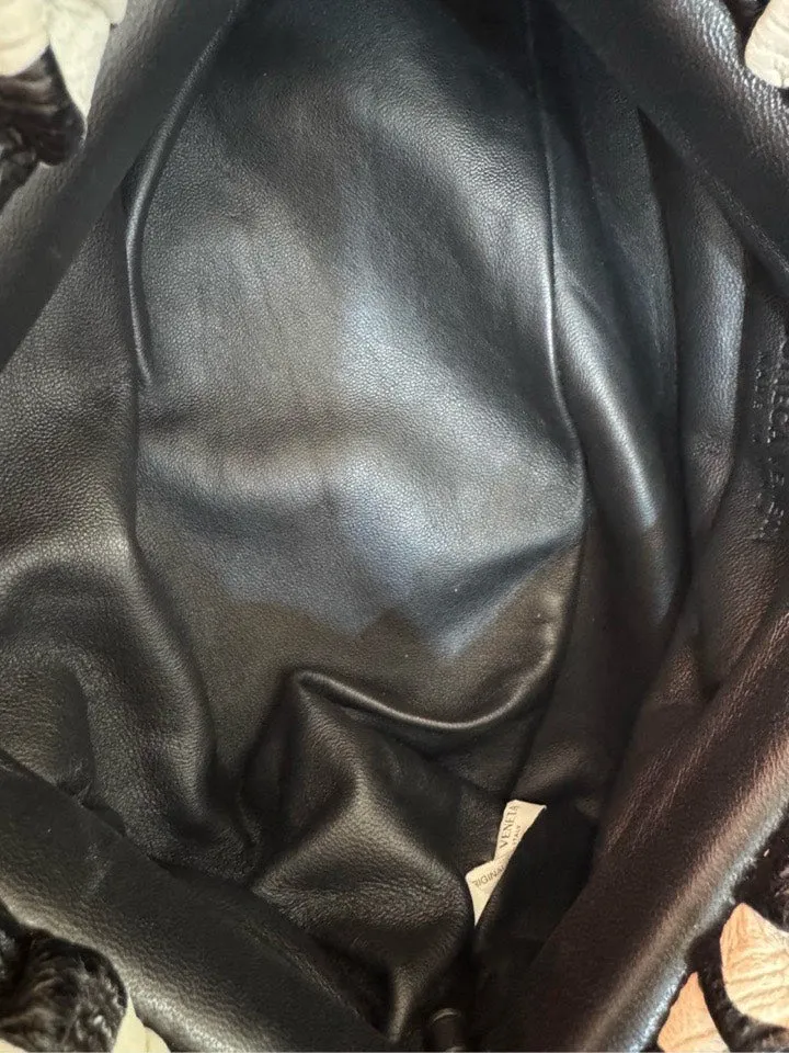 Bottega Veneta Chain Pouch Zebra Print Shoulder Bag