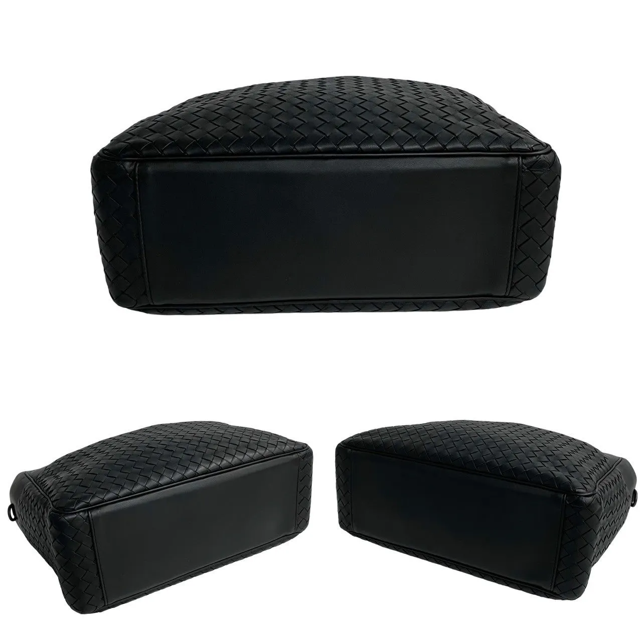 BOTTEGAVENETA Shoulder Bag leather black INTRECCIATO