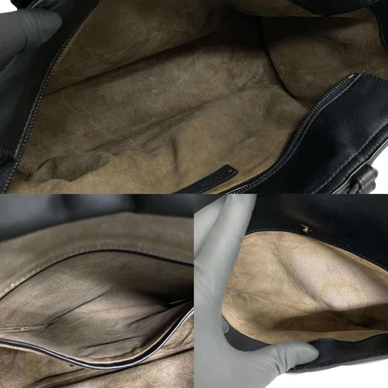 BOTTEGAVENETA Shoulder Bag leather black INTRECCIATO