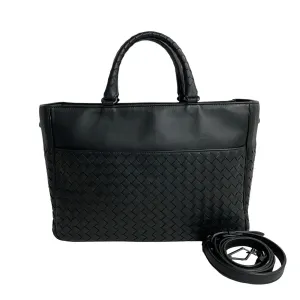 BOTTEGAVENETA Shoulder Bag leather black INTRECCIATO
