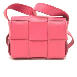 BOTTEGAVENETA Shoulder Bag leather pink MAXI INTRECCIATO cassette mini Women Used