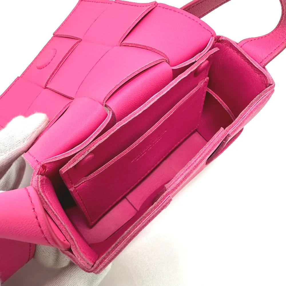 BOTTEGAVENETA Shoulder Bag leather pink MAXI INTRECCIATO cassette mini Women Used