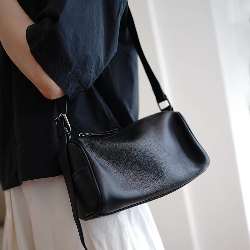 Brown Leather Box Shoulder Bag Trendy Women Coffee Cube Crossbody Purse for Women