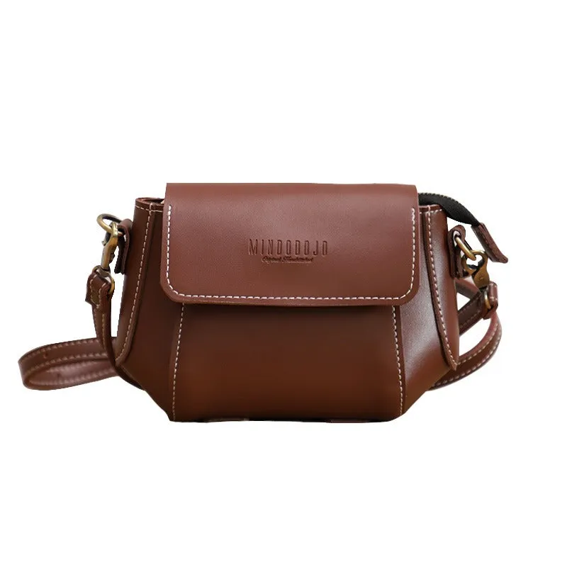 Brown LEATHER Small Cute Side Bag WOMEN SHOULDER BAG Small Crossbody Purse FOR WOMEN