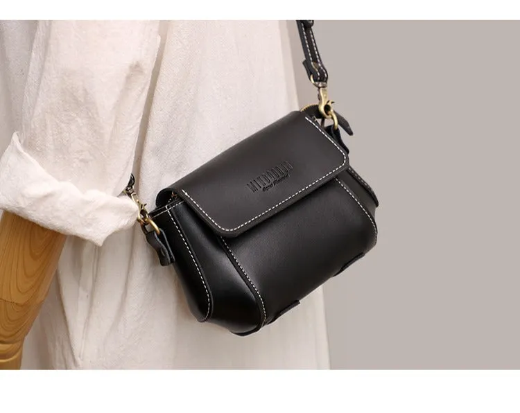 Brown LEATHER Small Cute Side Bag WOMEN SHOULDER BAG Small Crossbody Purse FOR WOMEN