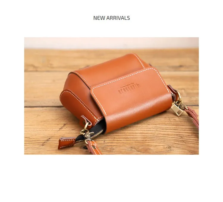 Brown LEATHER Small Cute Side Bag WOMEN SHOULDER BAG Small Crossbody Purse FOR WOMEN