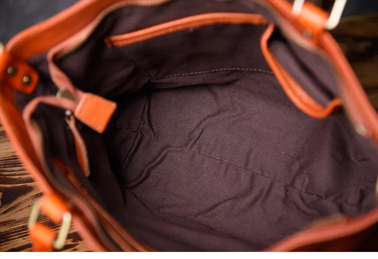 Brown Leather Women Handbag Work Bag Shoulder Bag For Women