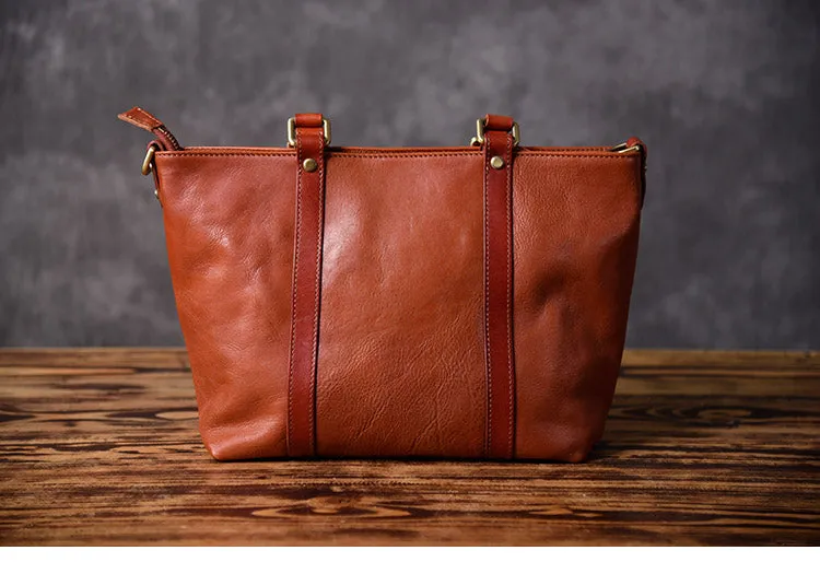 Brown Leather Women Handbag Work Bag Shoulder Bag For Women