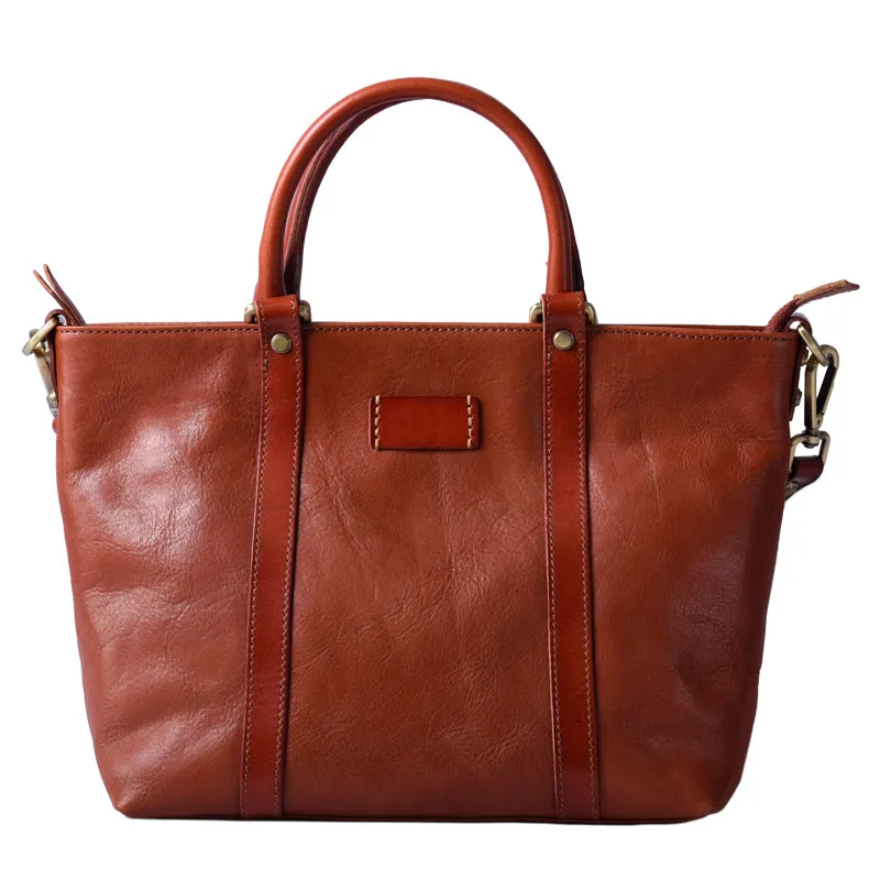 Brown Leather Women Handbag Work Bag Shoulder Bag For Women