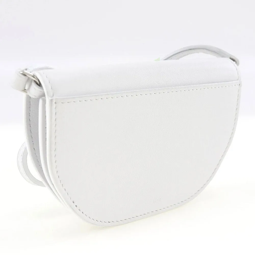 BURBERRY Shoulder Bag leather White Olympia Mini Shoulder Women Used