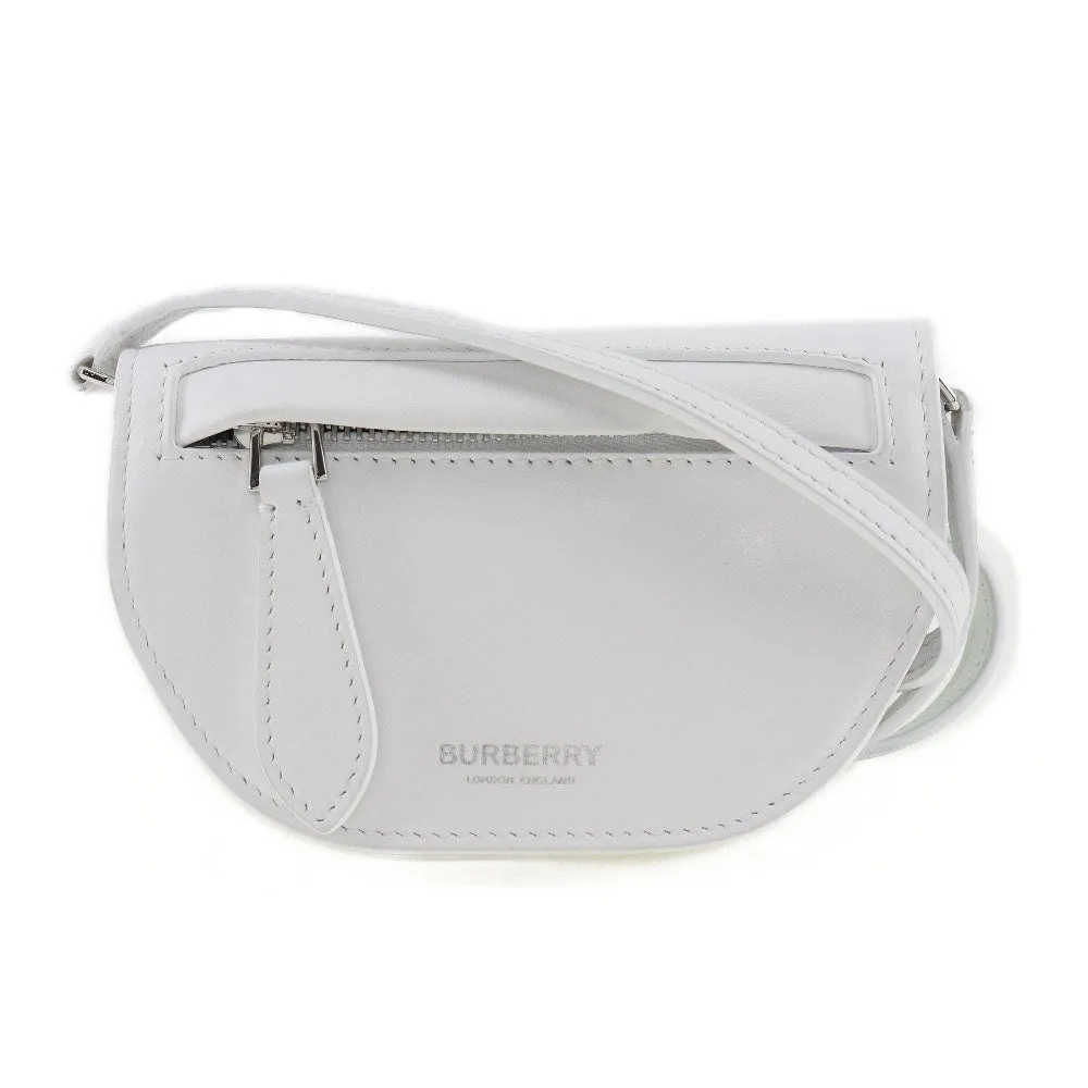 BURBERRY Shoulder Bag leather White Olympia Mini Shoulder Women Used