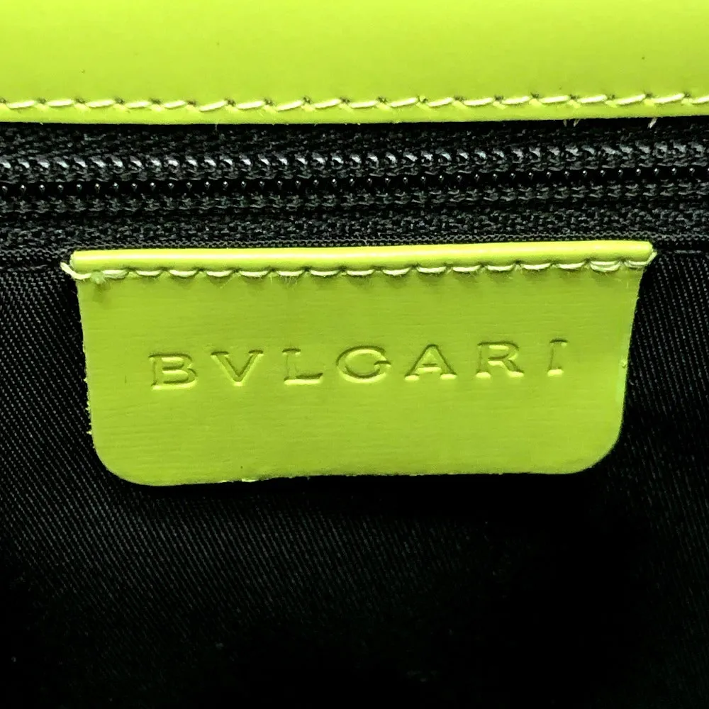 BVLGARI Shoulder Bag Leather / nylon blue Overall handle Women Used