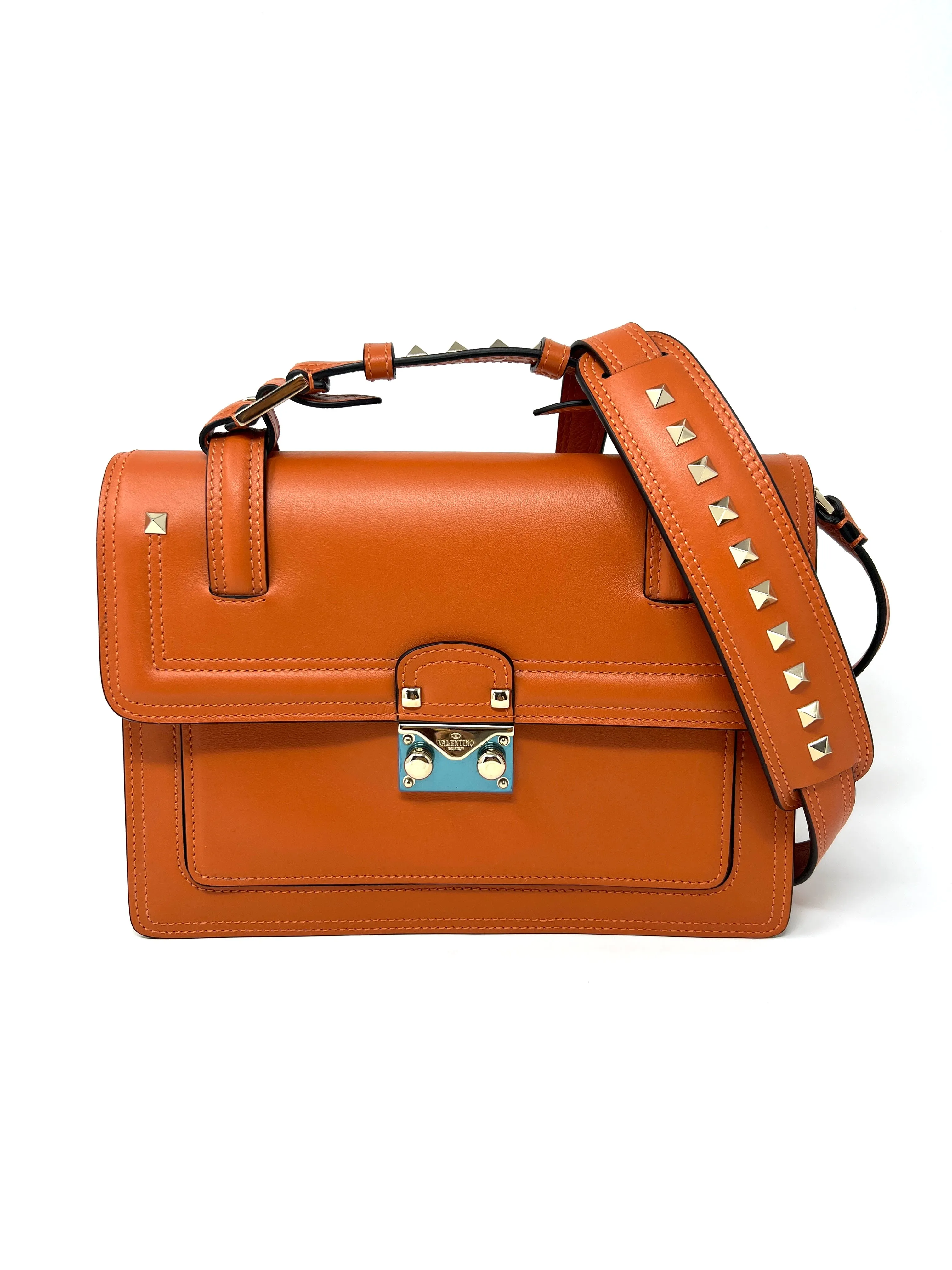 Cabana Small leather shoulder bag with studs