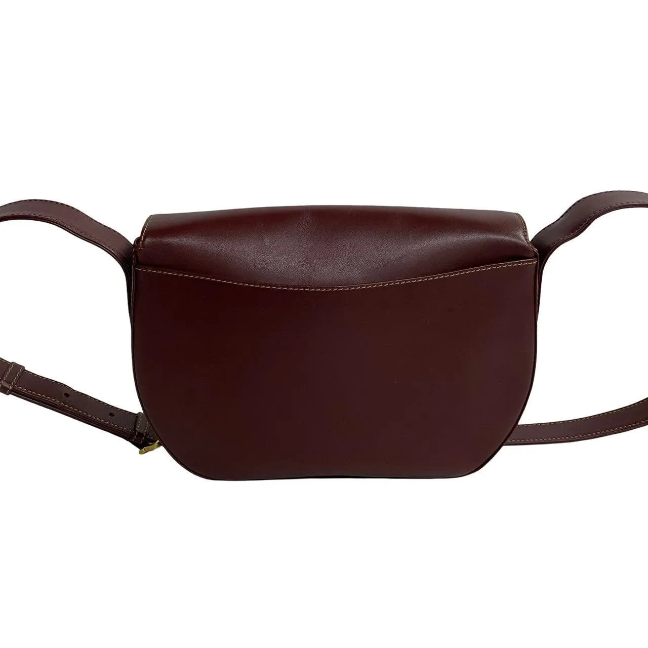 CARTIER Shoulder Bag leather Red Must Line