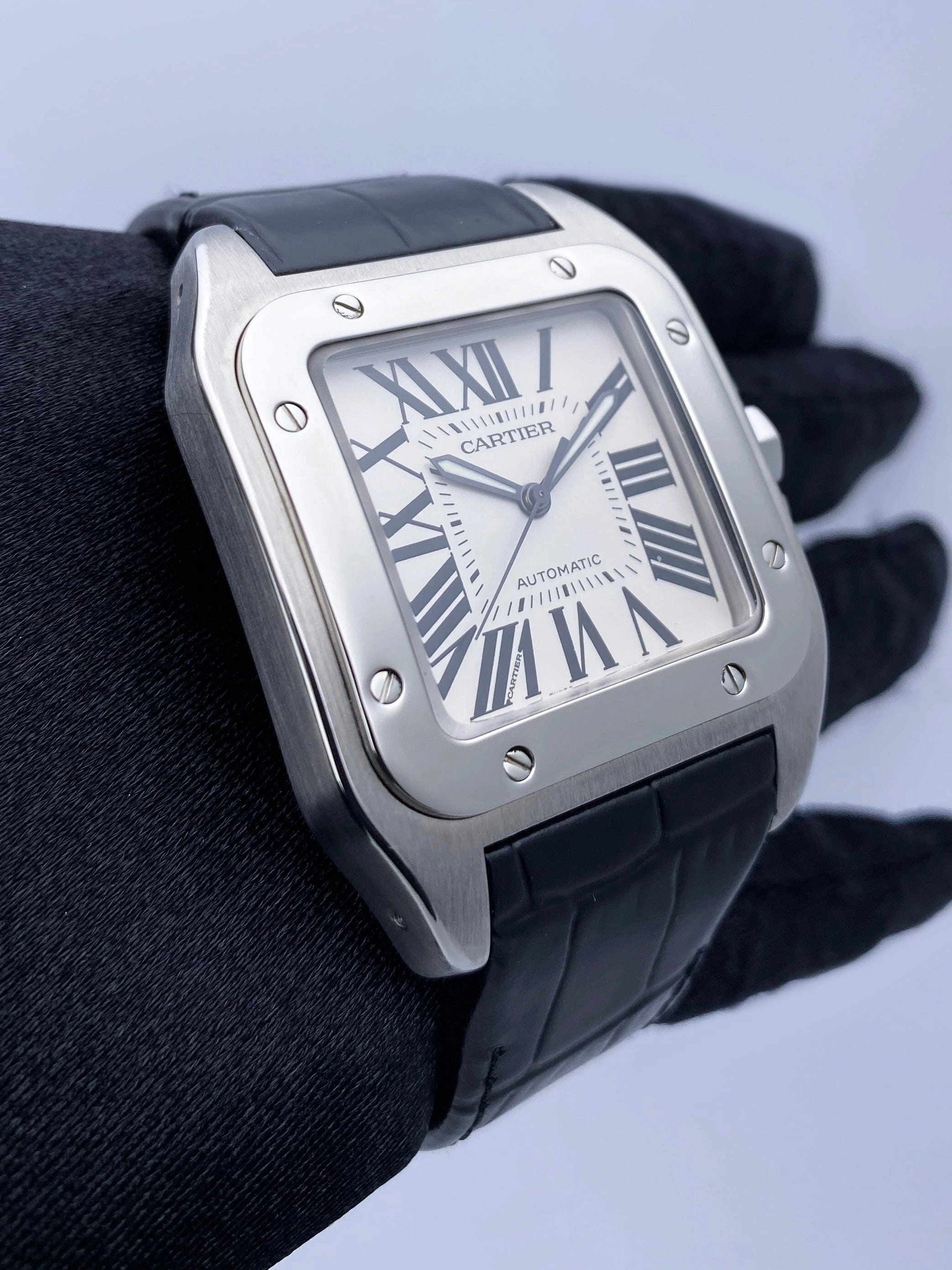 Cartier Santos-100 XL W20073X8 Stainless steel Mens Watch Box Papers