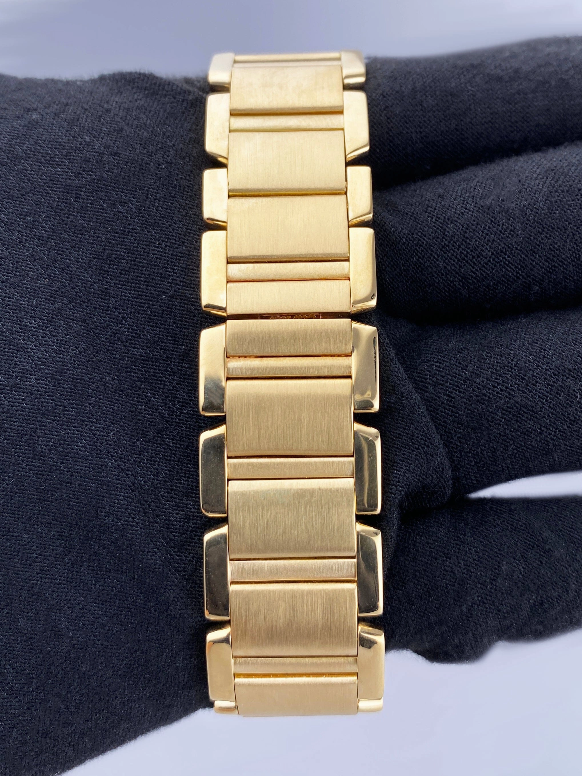 Cartier Tank Francaise W50001R2 18K Yellow Gold Mens Watch