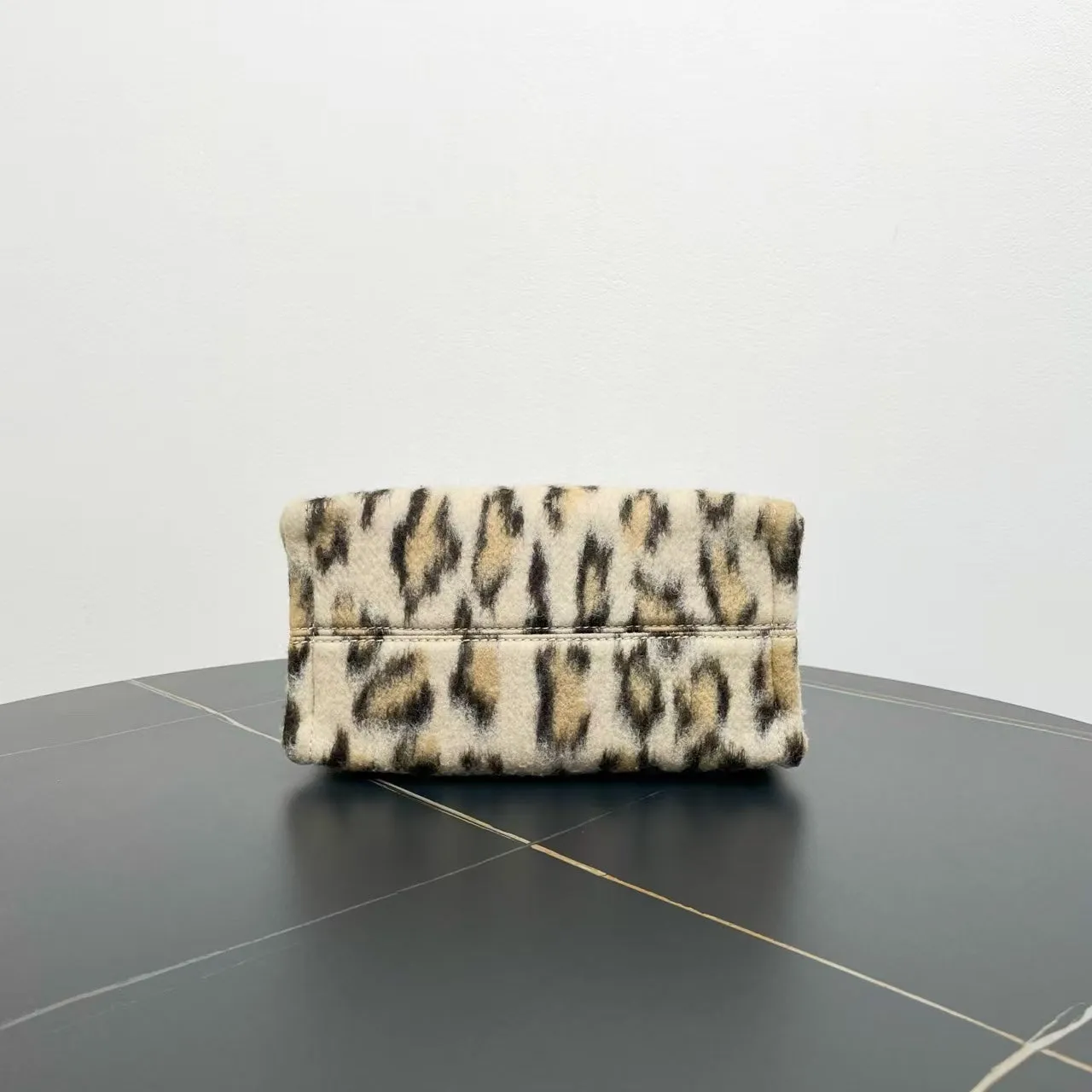 Celine Triomphe Two-Way Bag Beige Faux Fur Shoulder Bag