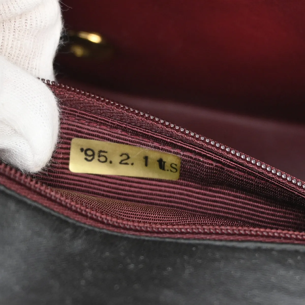 Chanel 1994-1996 Black Lambskin Small Diana Shoulder Bag