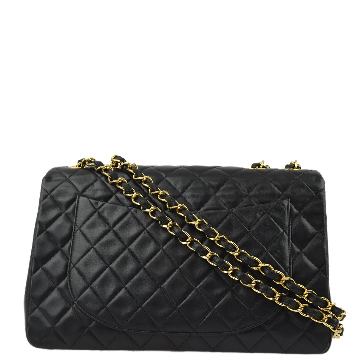 Chanel 1994-1996 Lambskin Maxi Classic Flap Shoulder Bag