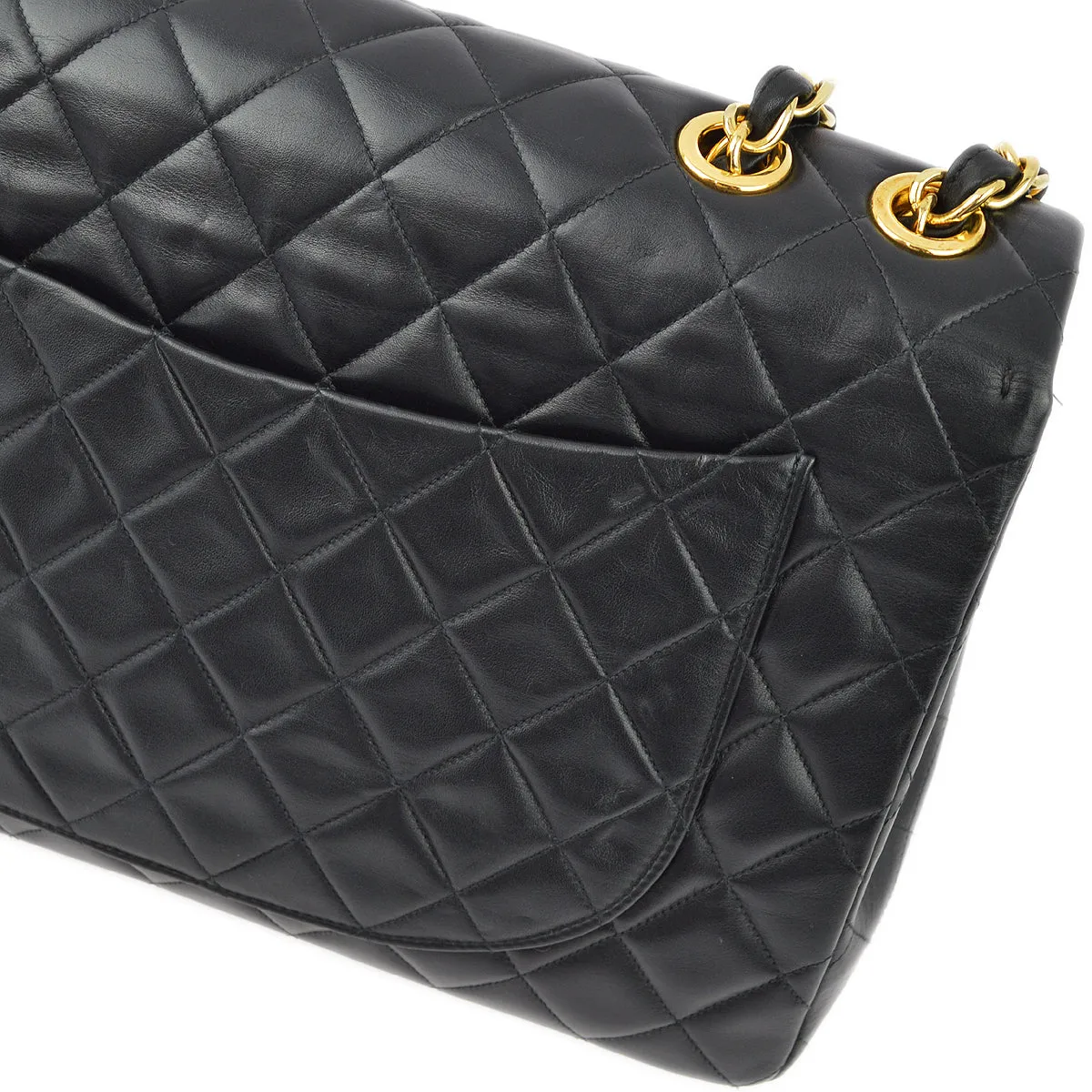 Chanel 1994-1996 Lambskin Maxi Classic Flap Shoulder Bag
