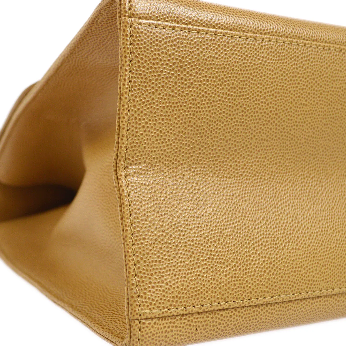 CHANEL 1999 Beige Caviar Trapezoid Shoulder Bag