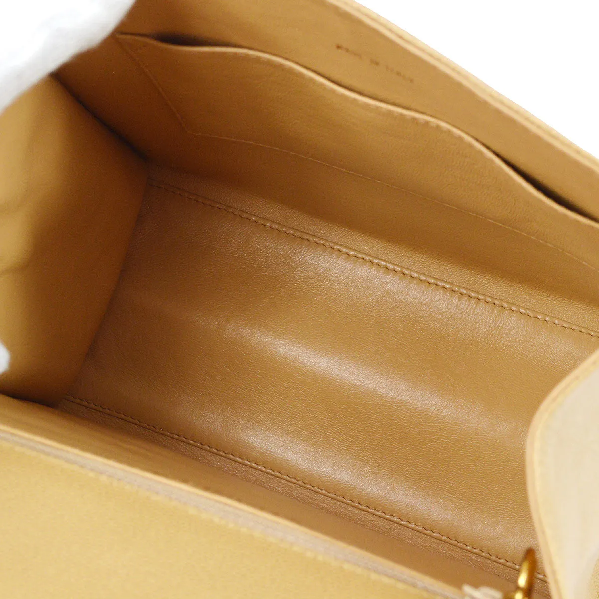 CHANEL 1999 Beige Caviar Trapezoid Shoulder Bag