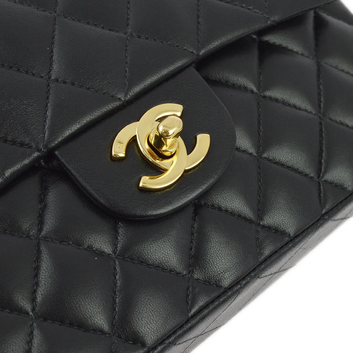 Chanel 2004-2005 Lambskin Small Classic Double Flap Shoulder Bag