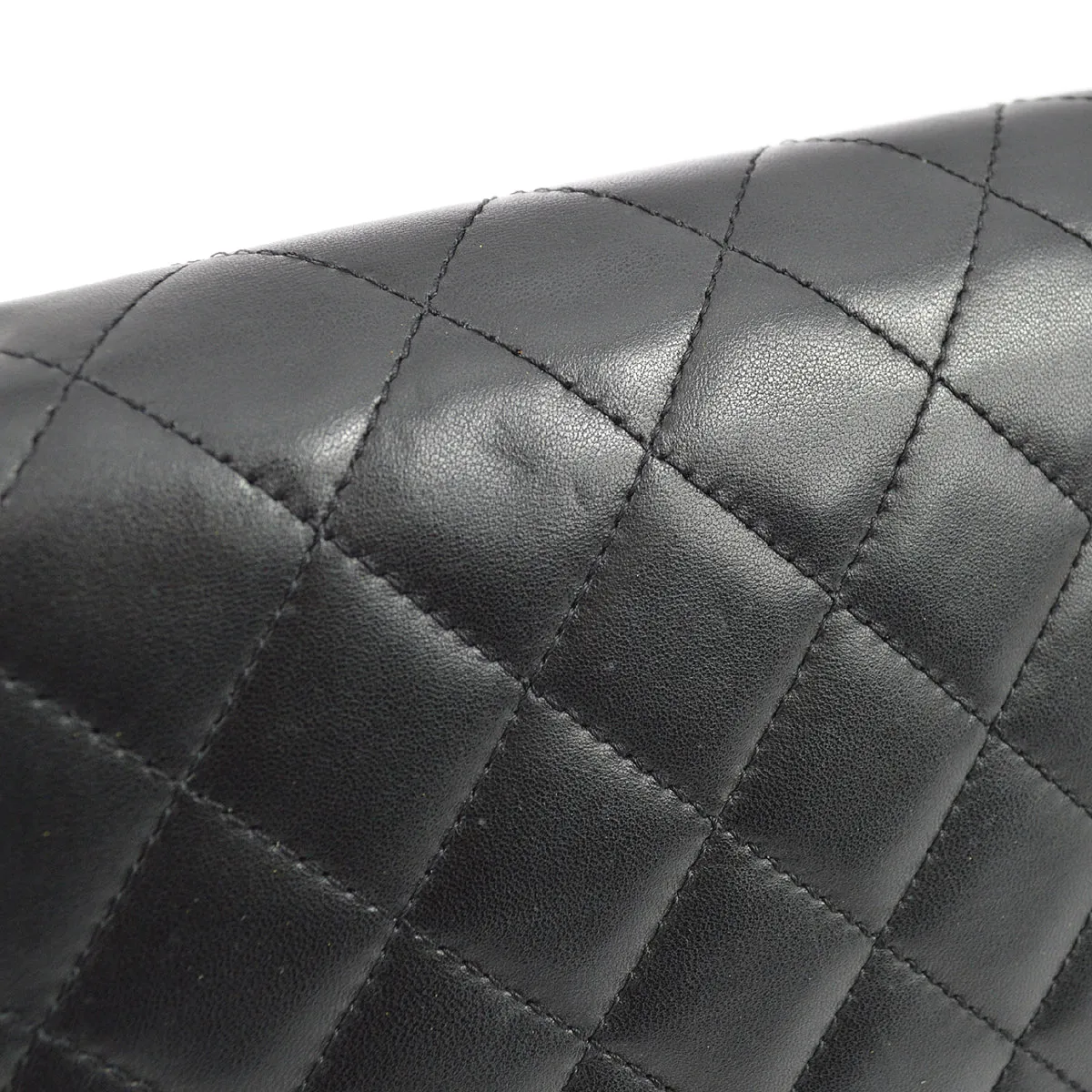 Chanel 2005-2006 Black Lambskin East West Shoulder Bag