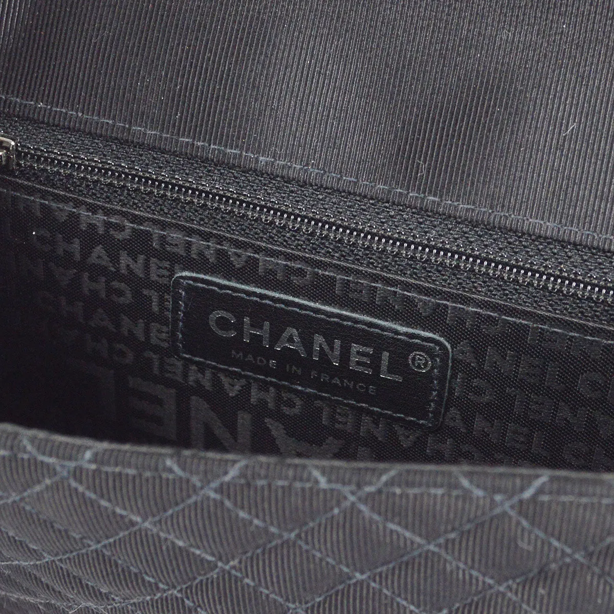 CHANEL * 2005 Emblem Shoulder Bag Mini Black Canvas