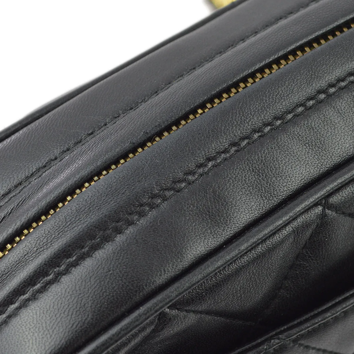 Chanel Black Lambskin Chain Shoulder Bag