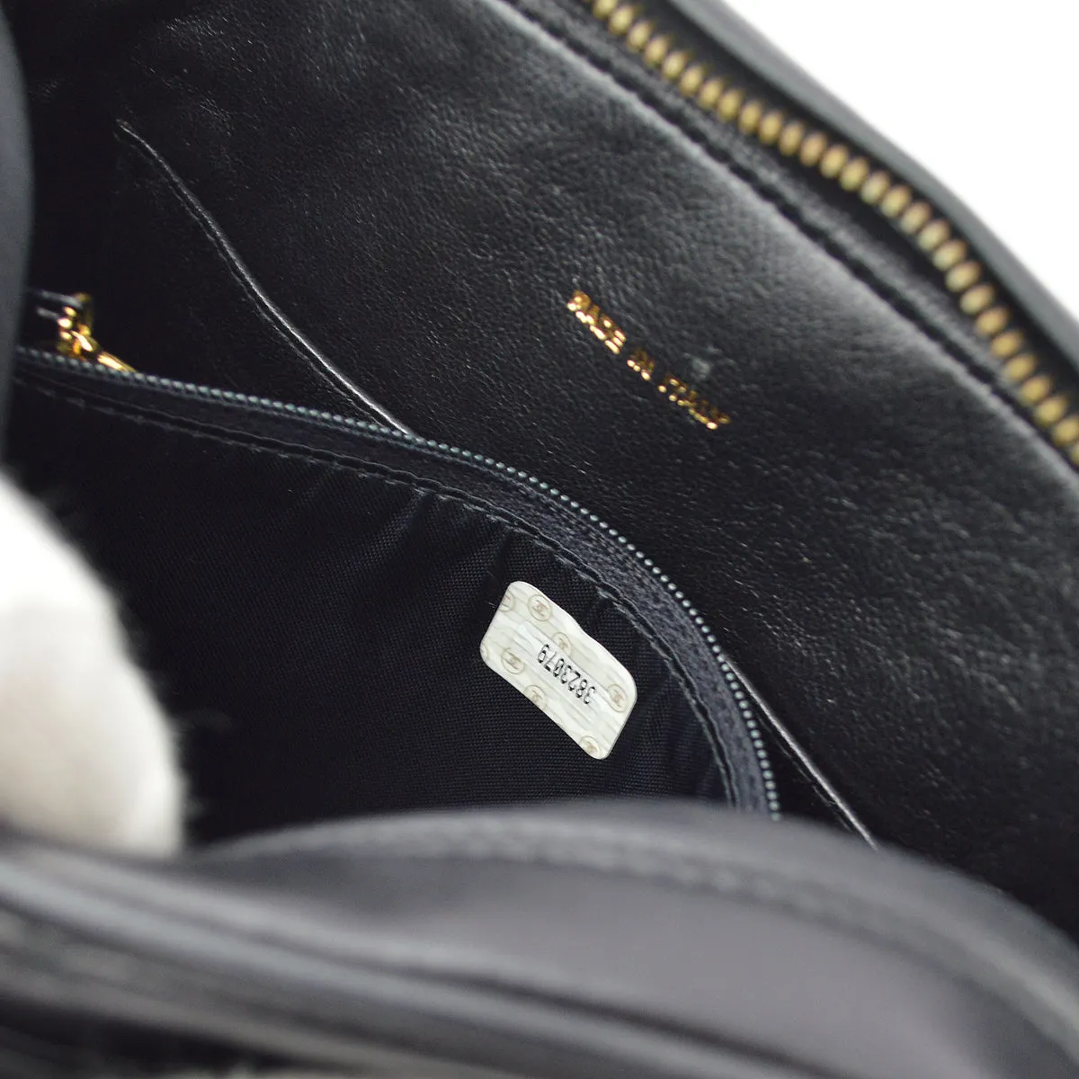 Chanel Black Lambskin Chain Shoulder Bag
