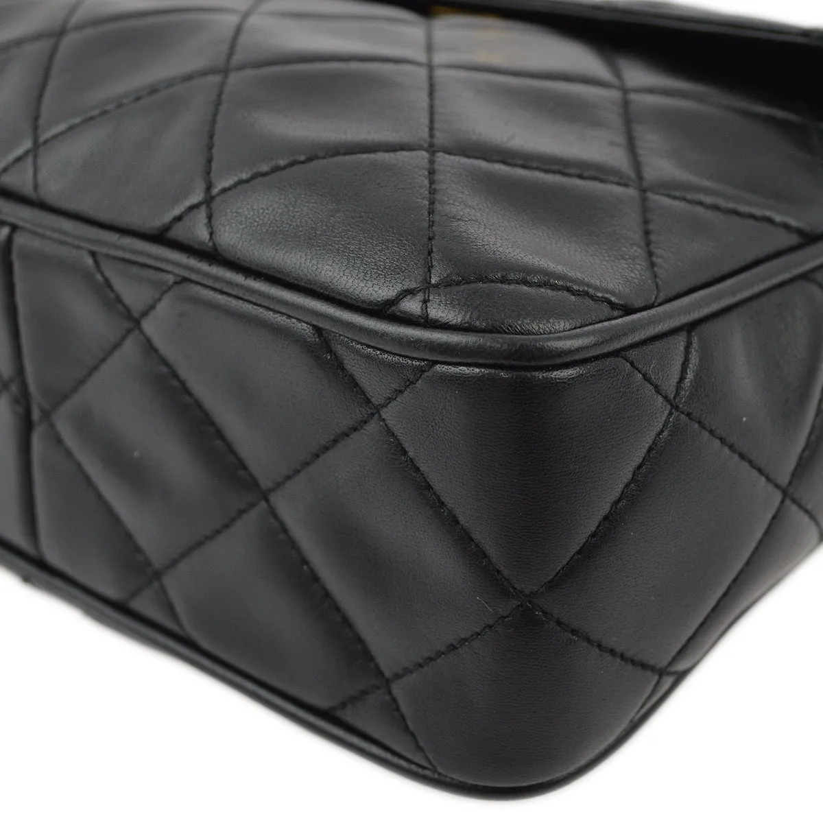 Chanel Black Lambskin Chain Shoulder Bag