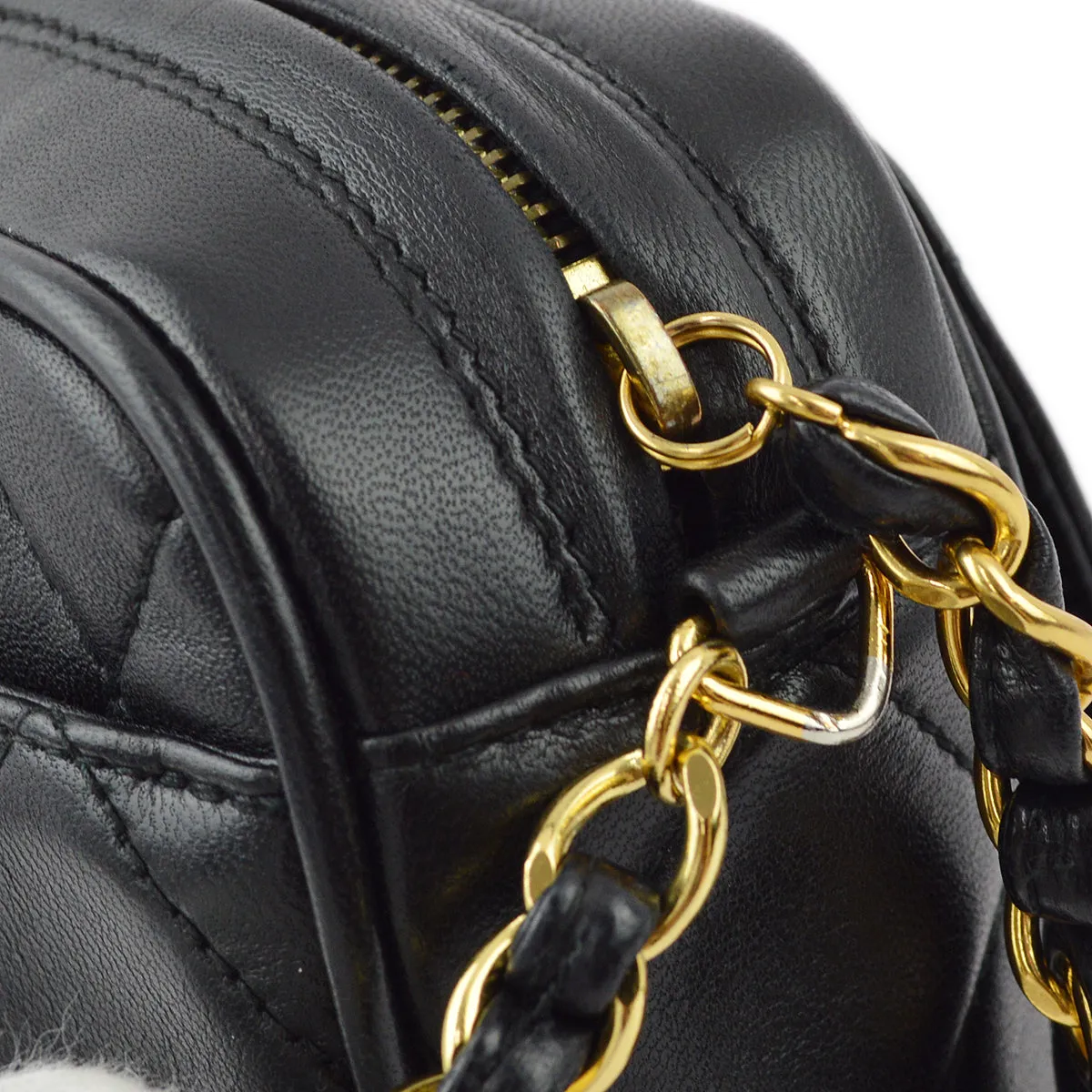 Chanel Black Lambskin Chain Shoulder Bag