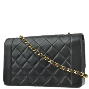 Chanel Black Lambskin Medium Diana Shoulder Bag