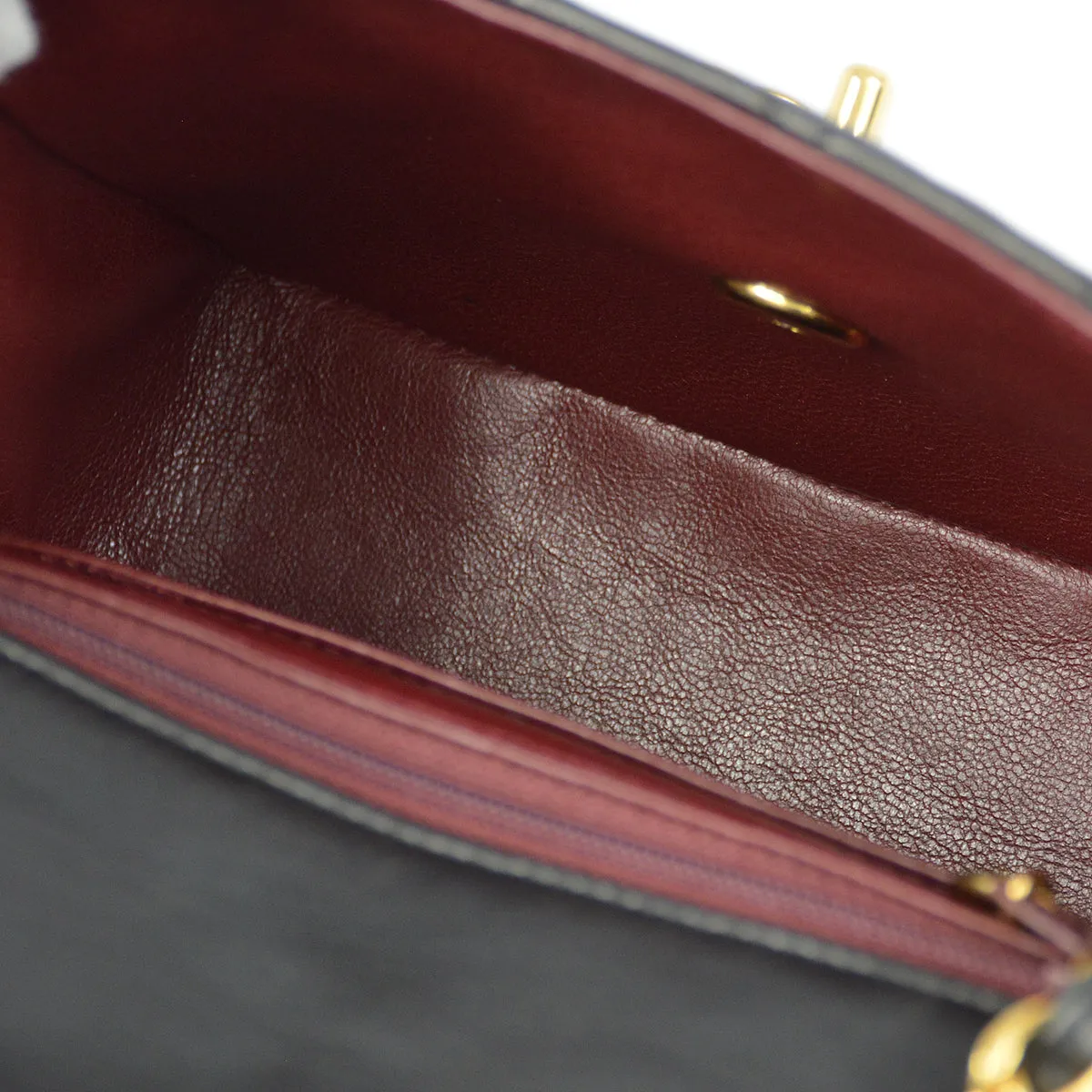 Chanel Black Lambskin Mini Classic Square Flap Shoulder Bag 17
