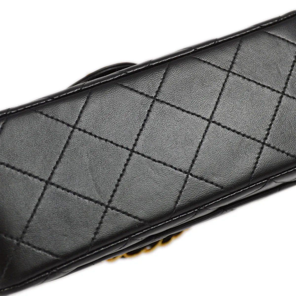 Chanel Black Lambskin Mini Classic Square Flap Shoulder Bag 17