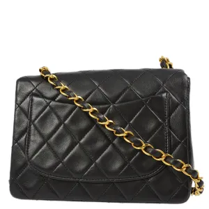 Chanel Black Lambskin Mini Classic Square Flap Shoulder Bag 17