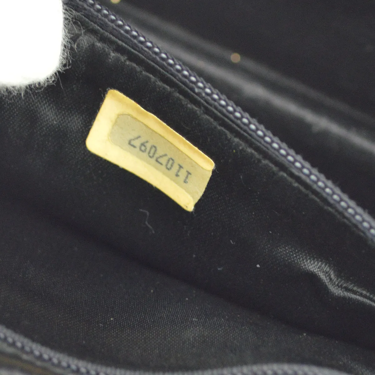 Chanel Black Lambskin Octagon Chain Shoulder Bag